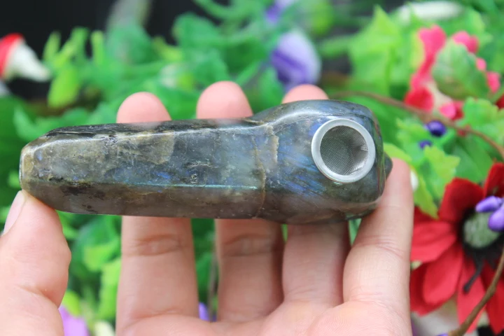 100 г натурального кварцевого хрустального камня длинная костяная трубка для