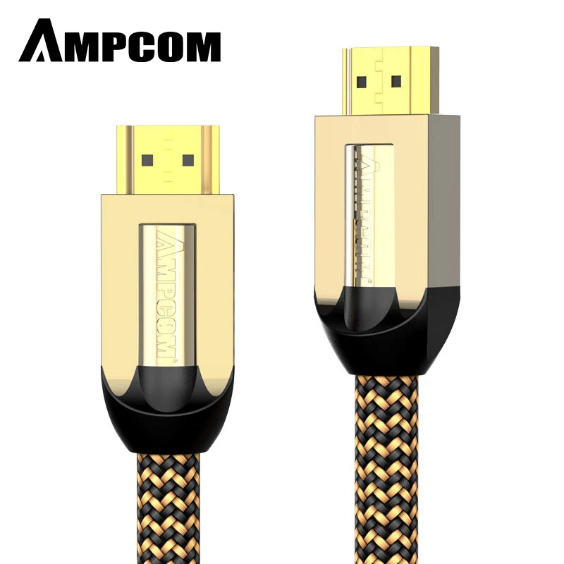 PRO Gold AMPCOM HDMI кабель HDMI в HDMI 2,0 Ultra HD 4 K-60Hz 3D 1080P HDR 4:4:4 ARC Ethernet шнур совместим с HDMI 2.0a 2.0b, 2,0 - Цвет: PRO Gold