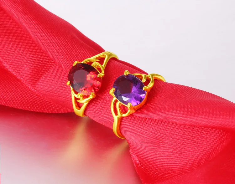 Вьетнамские аллювиальные золотые кубические циркониевые свадебные кольца для