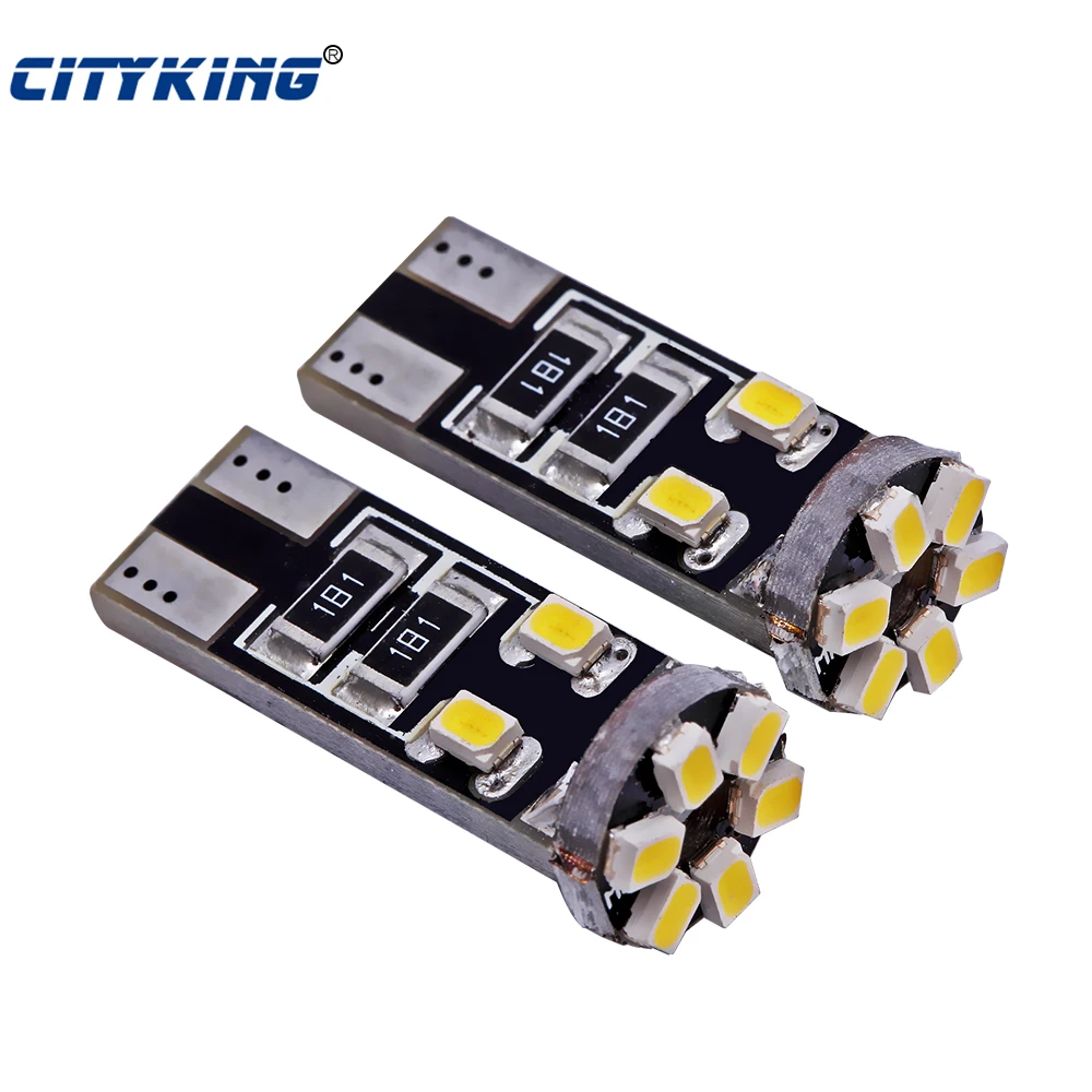 

4 x W5W t10 10SMD led CANBUS 1206 светодиодный T10 светодиодный smd w5w canbus 194 led Car t10 canbus лампы без ошибок для автостайлинга