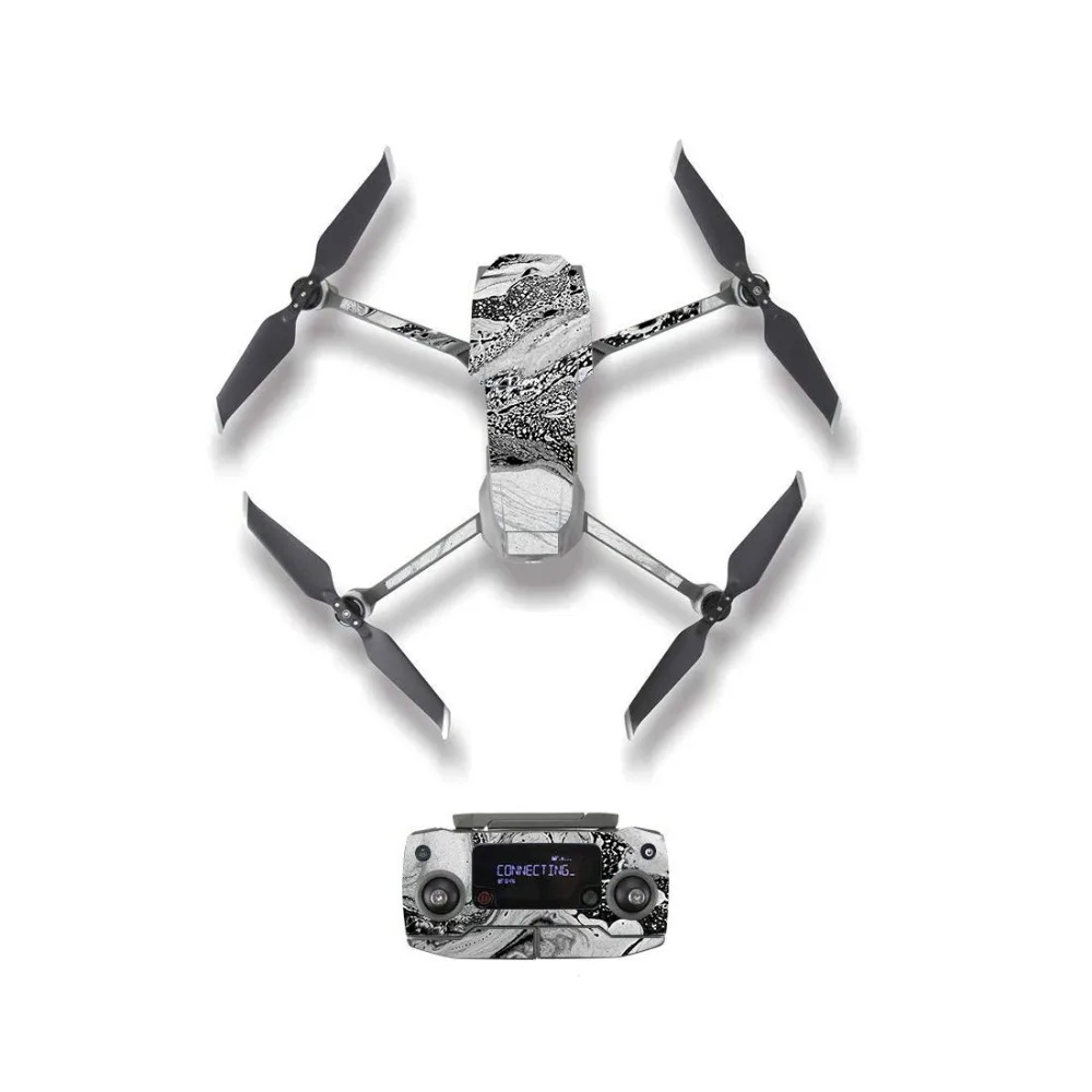 Черный и белый узор стильный стикер кожи для DJI Mavic 2 Pro& Zoom Drone корпус пульт дистанционного управления батарея защитная пленка