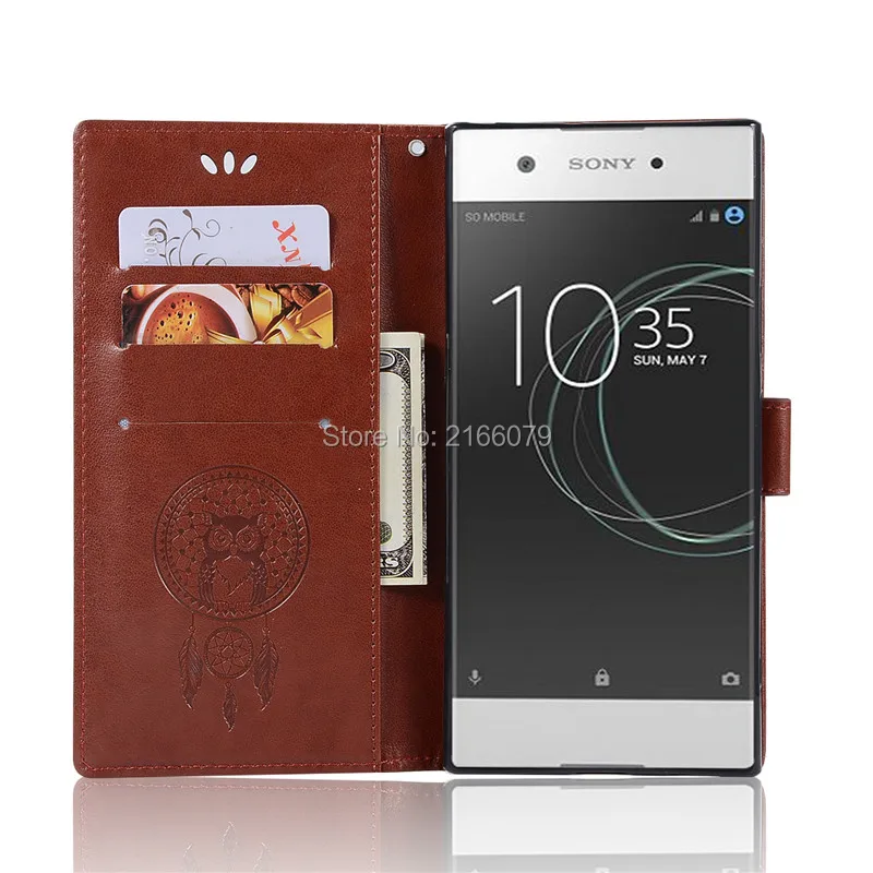 Роскошный флип чехол из искусственной кожи с 3D рисунком совы для Sony Xperia L1 / L2 5 "