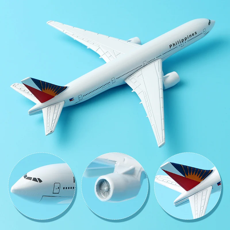 16 см Филиппины Boeing 777 модель самолета Модель из сплава B777 авиации литья под