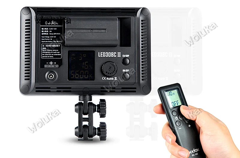 Godox светодио дный 308C II 3300 К 5600 видео свет лампы + пульт дистанционного for камеры и