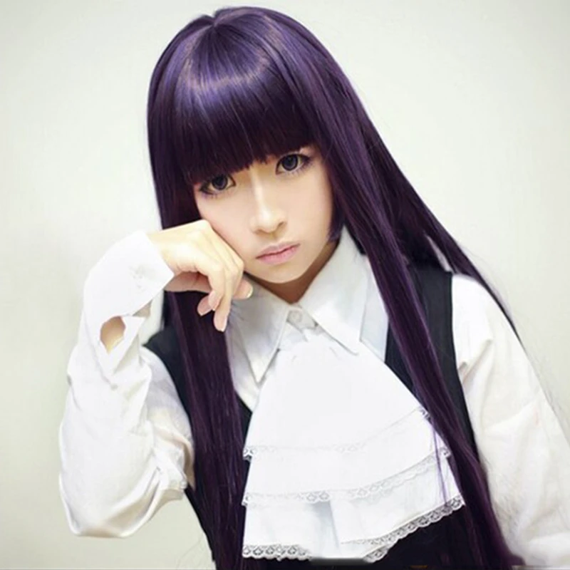 

Inu X Boku SS Shirakiin Ririchiyo Cosplay Wig for Women 100cm Long Straight High Quality Heat Resistant Synthetic Hair Purple