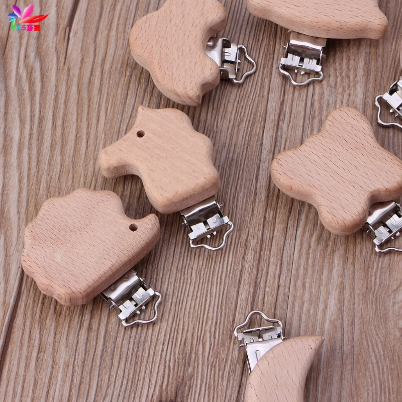 Прекрасный Деревянный Детский успокоитель натурального бука изображением