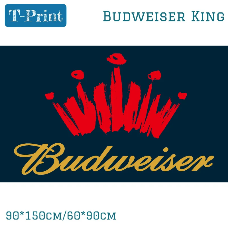 Budweiser KING ПИВА флаг наружный 3X5ft полиэстер баннер летающие 150*90 см/60*90 см | Дом и сад