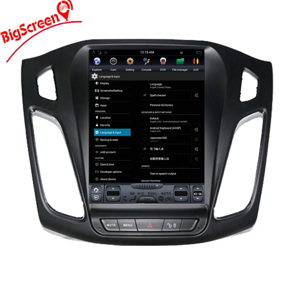 Автомобильный DVD плеер в стиле Tesla 10 4 дюйма Android 7 1 GPS навигация для Ford Focus 2012 2017