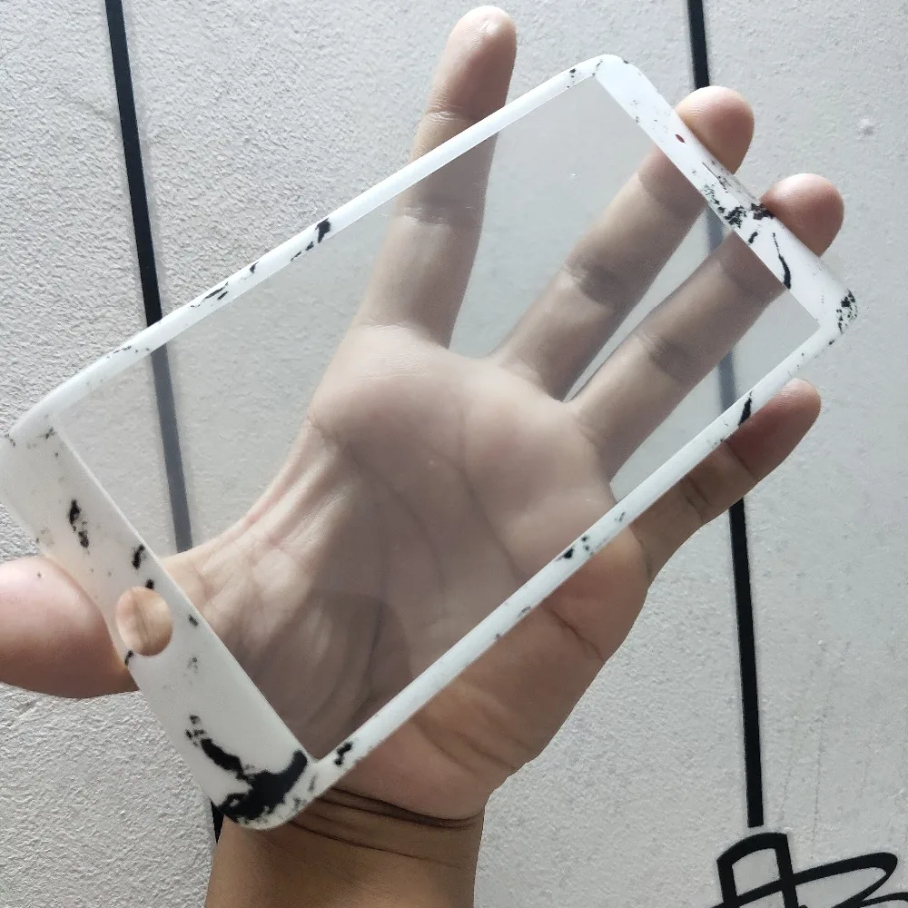 Милые мрамор полный экран 3D цветная Защитная пленка для экрана из закаленного