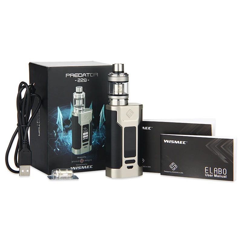 Горячая Распродажа Wismec Sinuous P228 Predator 228 комплект с емкостью Elabo 4 9 мл/4 6 мл NS Тройная