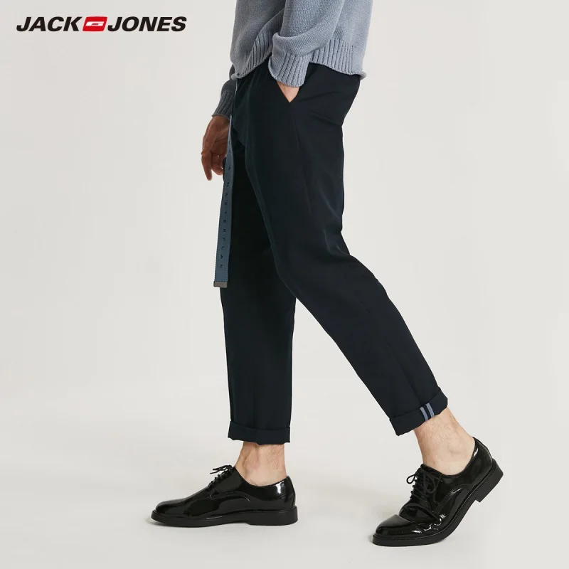 Мужские свободные брюки JackJones из хлопка и льна мужская одежда 218314572 | Мужская