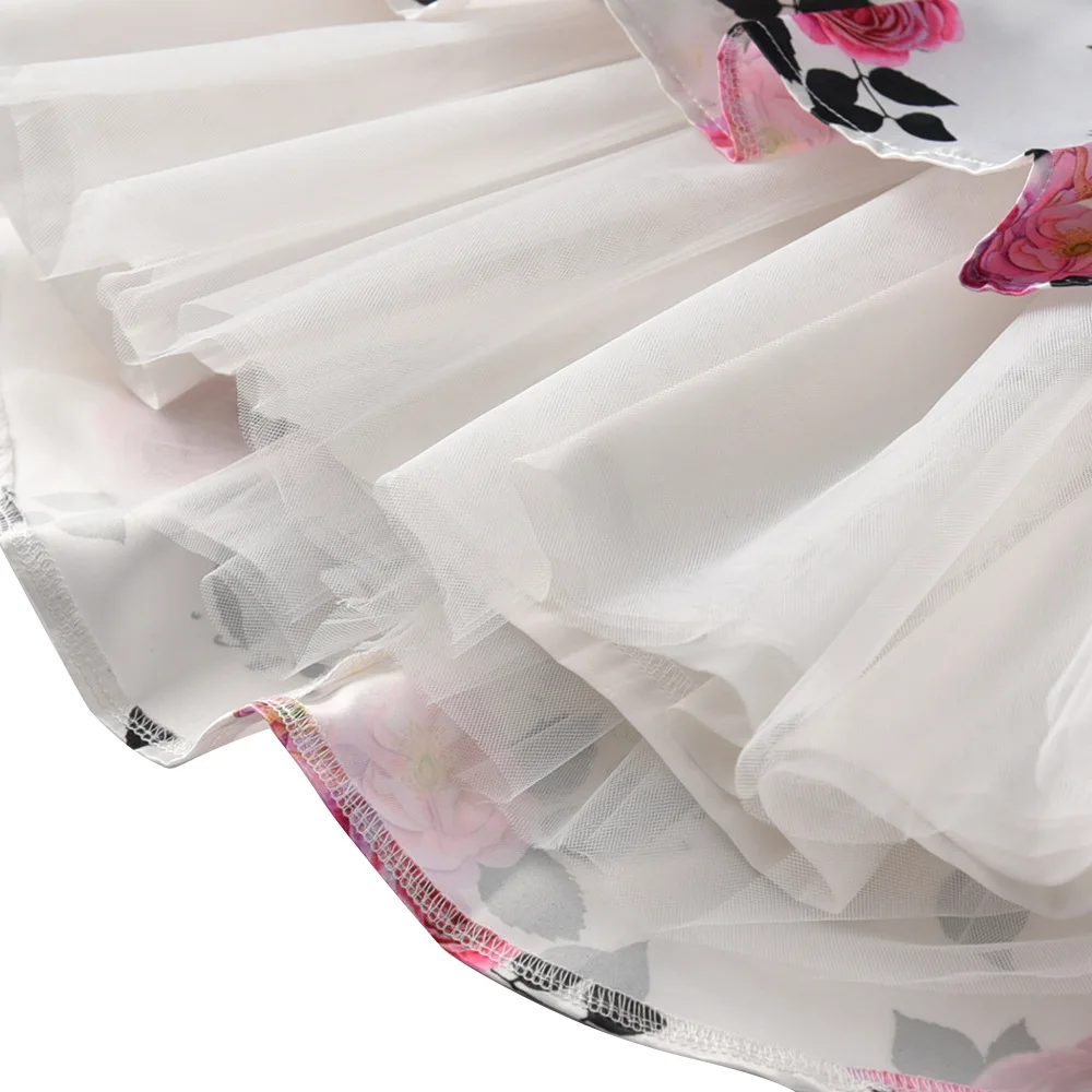 Summer explosions plum print white sleeveless dress girls princess baby kids beautiful wear clothing | Детская одежда и обувь