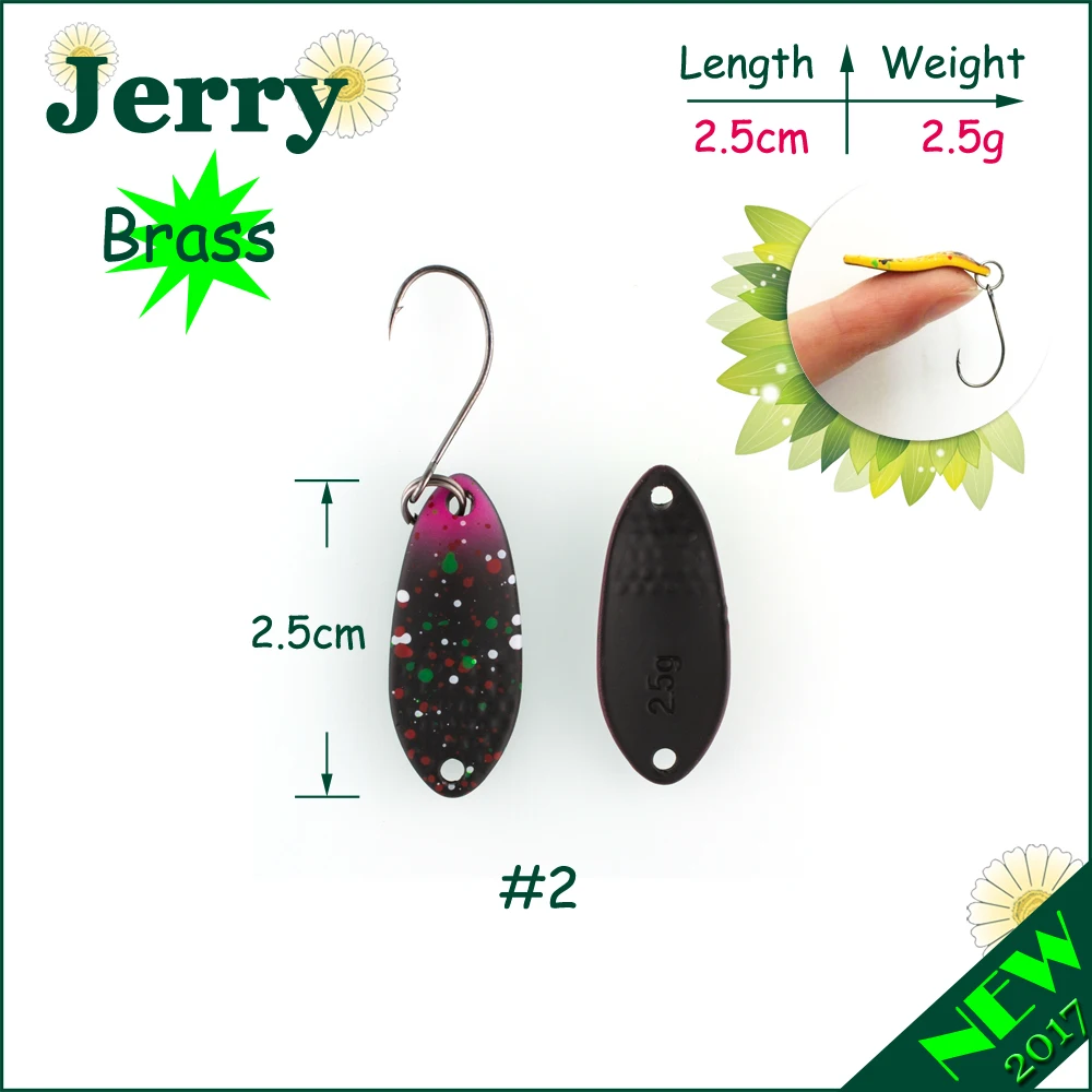 Jerry 1 шт. 2 5 г рыболовные приманки жесткая приманка латунные ложки форельные
