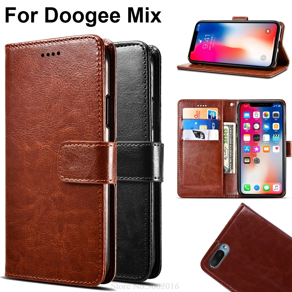 Роскошный чехол книжка для Doogee Mix кожаный высококачественный сотового телефона
