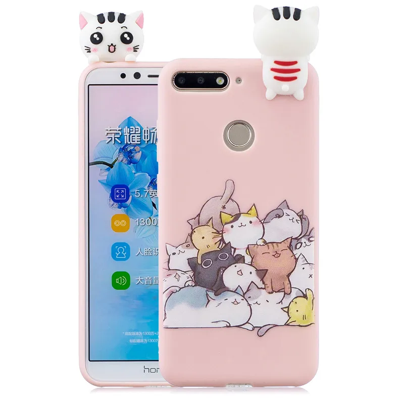 Soft TPU Case For Coque Huawei honor 7A Pro case 5.7 inch Cover Y6 Prime 2018 3D DIY Dolls Toys Phone Capa Funda | Мобильные