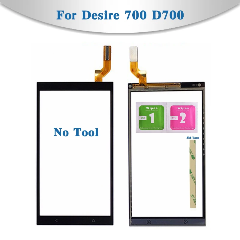 Replacement High Quality 5.0&quot For HTC Desire 700 D700 Touch Screen Digitizer Sensor Outer Glass Lens Panel | Мобильные телефоны