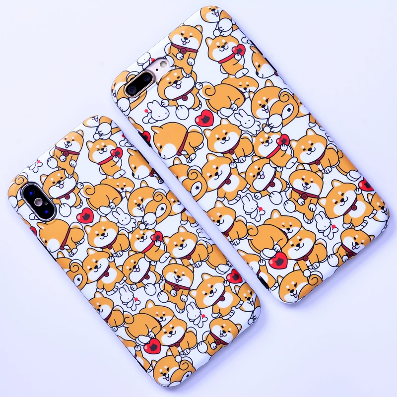 Cute Dog Case Cover for iPhone X Shiba Inu Fundas Xs Max 6 6s 7 8 Plus Soft IMD Phone Coque |