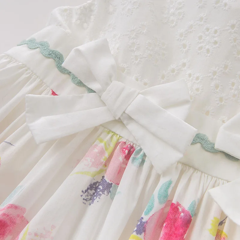 DBF9598 DAVE BELLA summer baby girl princess clothes children birthday party wedding dress with bows boutique floral dresses | Детская
