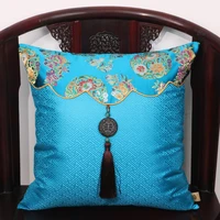 luxury jade patchwork natural mulberry silk pillow case cushion cover christmas sofa chair covers china cushion decor