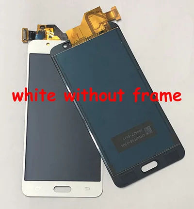white without frame Для samsung Galaxy J5 ЖК-дисплей SM-J510F J510G J510Y J510M J510 J510FN ЖК-дисплей Дисплей кодирующий преобразователь сенсорного экрана в сборе с рамкой - Цвет: white without frame