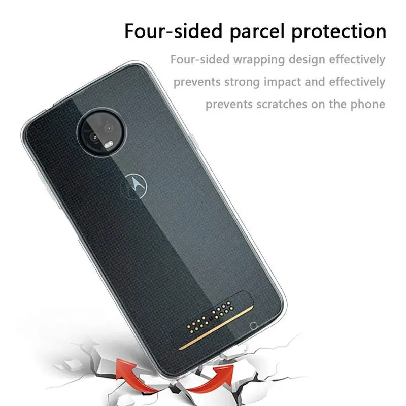 Для Motorola Moto Z3 Play чехол Z3Play силиконовый прозрачный Футляр TPU для телефона Z 3 XT1929