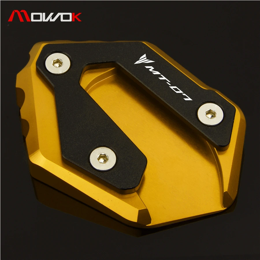 Высокое Качество Подставки для YAMAHA MT07 MT 07- CNC алюминиевая боковая Подставка расширение увеличитель пластина логотип MT-07