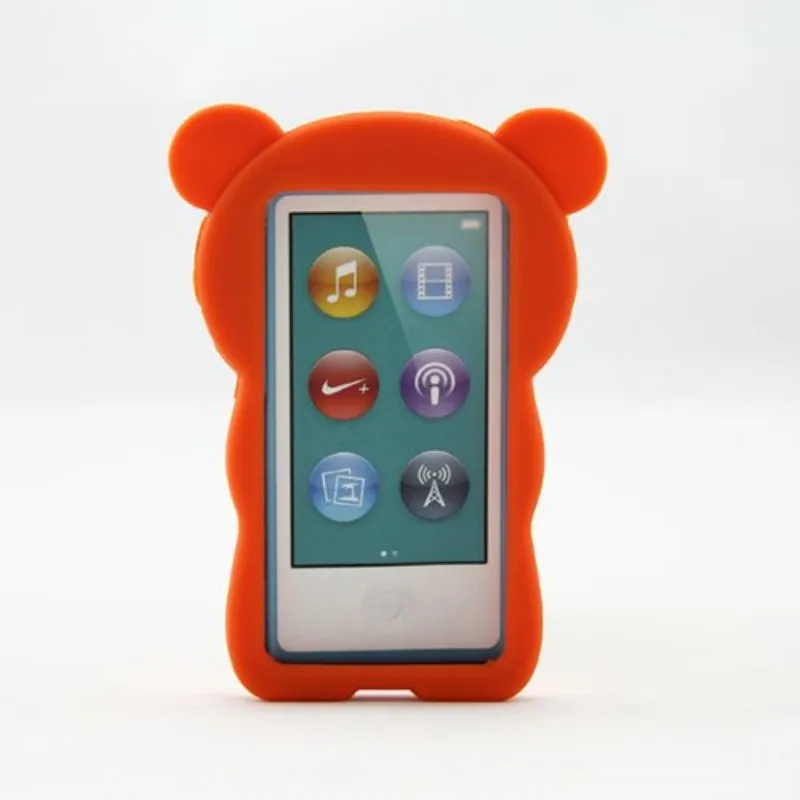 Носки с рисунком медведя из мультика чехол для Ipod Nano 7 крышка Симпатичные, из мягкого ТПУ силиконовый чехол для Apple iPod Nano 7 Чехол для мобильного телефона с Экран пленки и ремешок не дадут