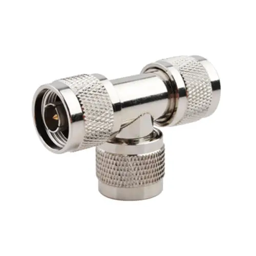 2 шт. N-Тип РФ коаксиальный разъем адаптера N Подключите к штекер 3 Way &quotТ&quot Тип