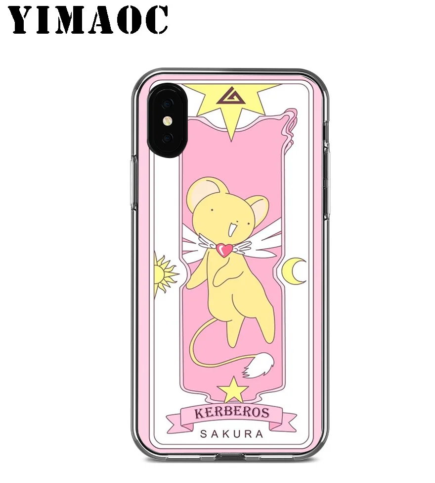 YIMAOC Sakura Card Captor Cardcapto Soft Silicone Case for Apple Iphone Xr Xs Max X 10 8 Plus 7 6S 6 SE 5S 5 7Plus 8Plus |