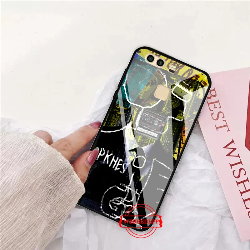

Artist Jean Michel Basquiat Glass Case for Huawei P10 lite P20 Pro P30 P Smart honor 7A 8X 9 10 Y6 Mate 20