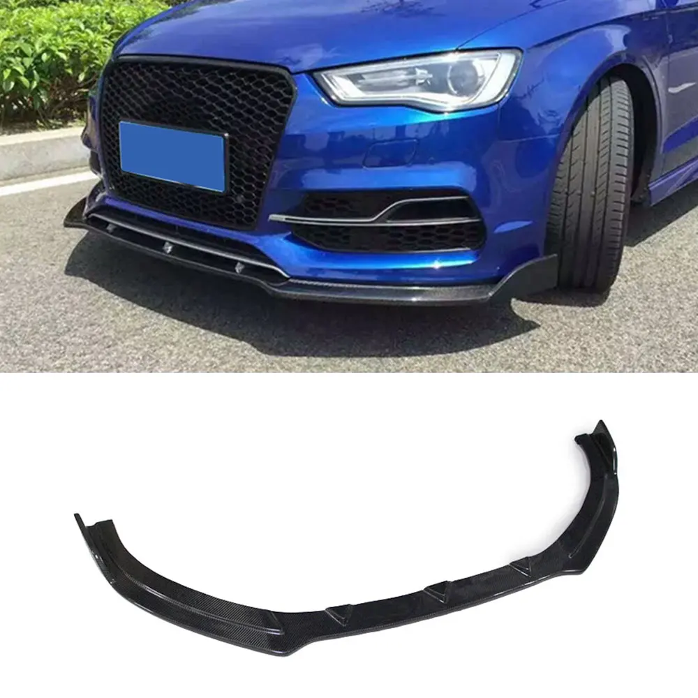 Автомобильный спойлер для переднего бампера из углеродного волокна Audi A3 Sline S3