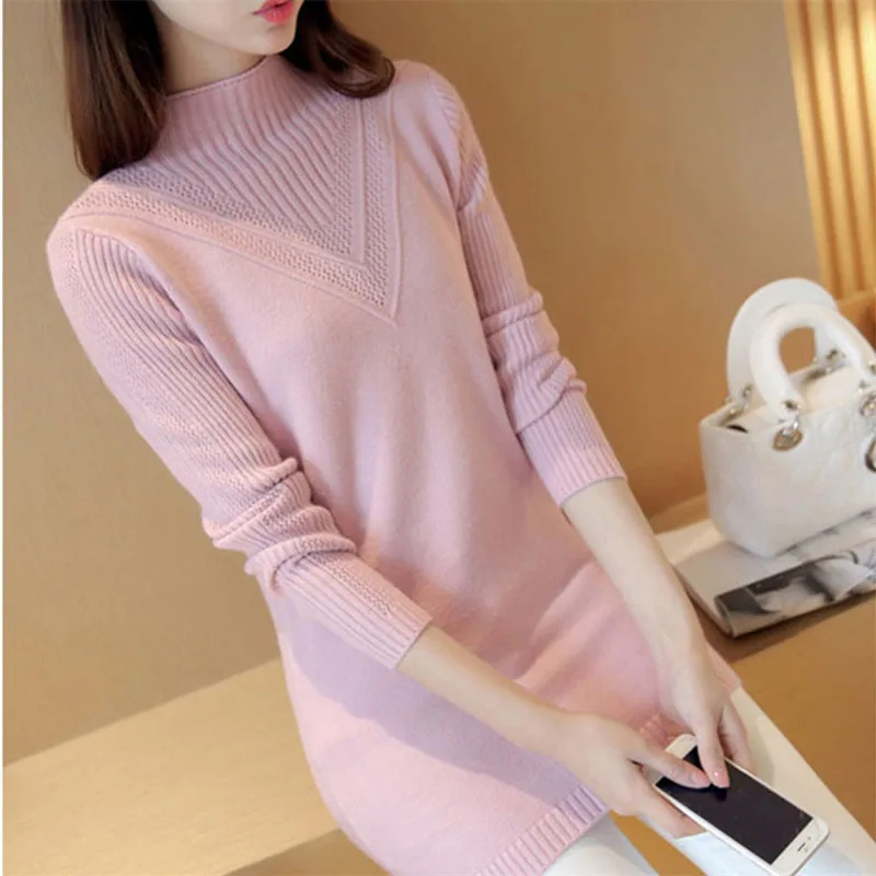 Winter Women pullover sweater fashion Autumn sweaters Turtleneck knitwear loose knitted female slim casual tops | Женская одежда