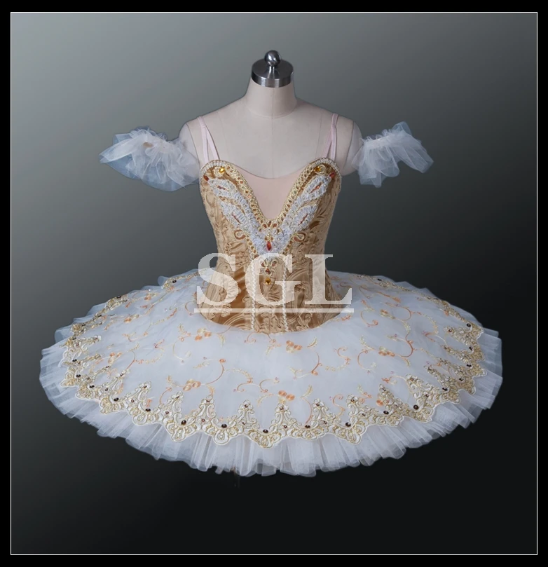 Бесплатная доставка Женская балетная пачка золотого цвета юбка на заказ