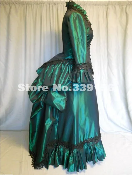 Горячая Распродажа Элегантные Винтаж темно зеленого цвета в викторианском стиле