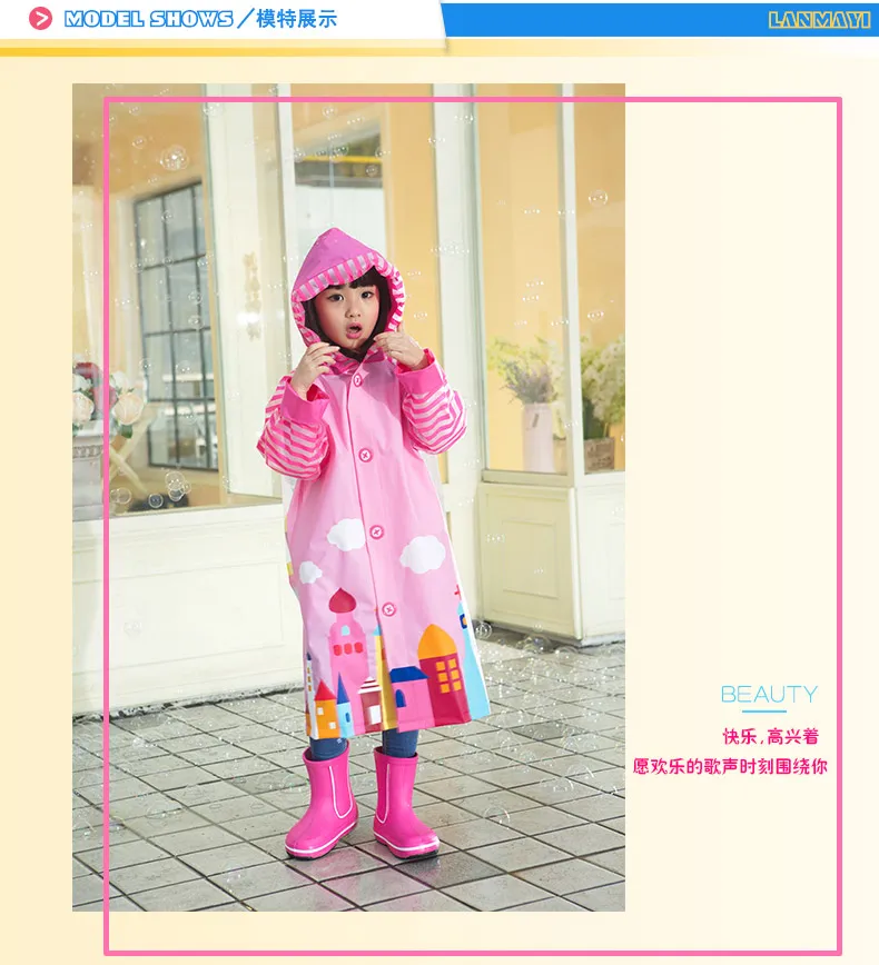 Детский плащ дождевик с капюшоном детская одежда для путешествий непромокаемое