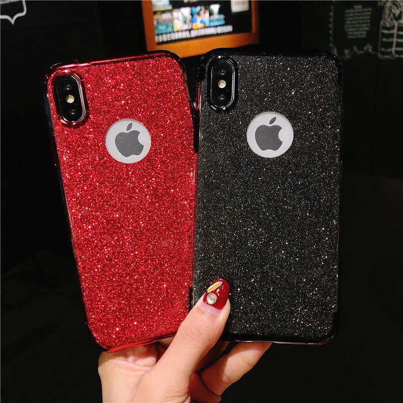 Роскошный ТПУ блестки чехол для телефона iphone X Siliocone Fundas SE 5 5S 6 6s 8 Plus XR XS MAX