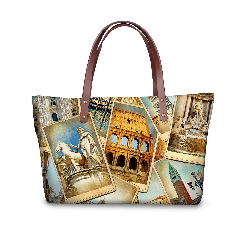 FORUDESIGNS/женская большая сумка сумка-тоут с Эйфелевой башней и верхней ручкой для