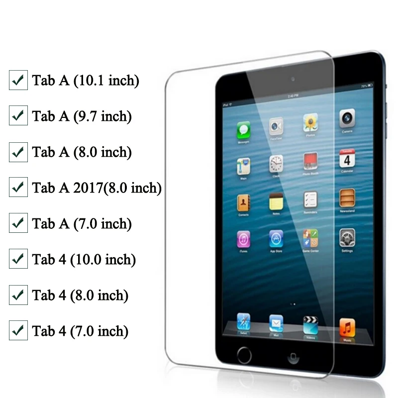 Закаленное стекло для samsung Tab 4 A 7 8 9,7 10 10,1 дюймов защита экрана на A6 T550 защитная пленка Tremp Glas