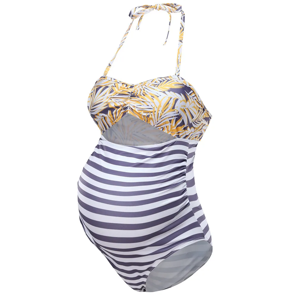 

New Summer Pregnant Women Floral Print Maternity Bikini Set Sleeveless Beach Casual Swimsuit costumi da bagno donna