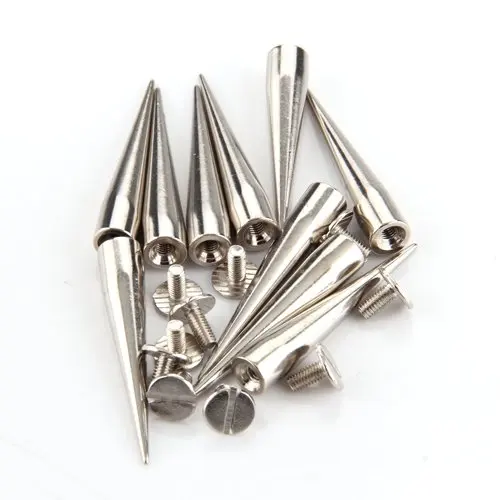 TFBC 10 набор серебряных винтовых заклепок шпильки сделай сам рок панк|spikes studs|rivet
