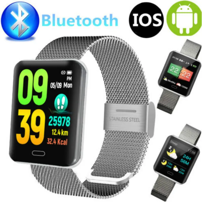Bluetooth Смарт часы браслет водонепроницаемый ip67 фитнес трекер активности монитор