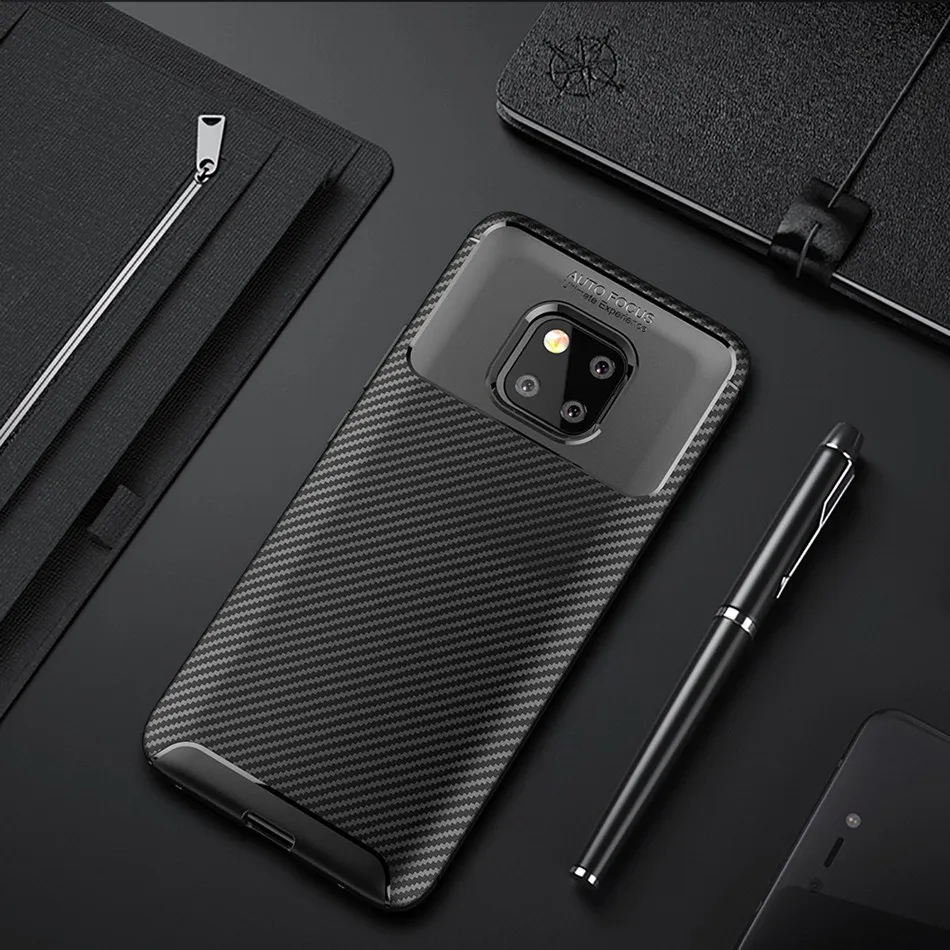 Case For Huawei Mate 20 Pro Silicone Carbon Fiber Soft Cover Honor 8C 10 Lite Coque Magic 2 Funda |