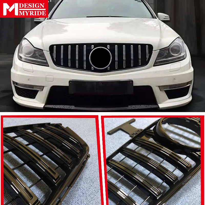 Для merceesmb W204 решетка гриль GT R СТИЛЬ ABS черный без знака C Класс C180 C200 C250 спортивный вид грили не для C63 2007-14
