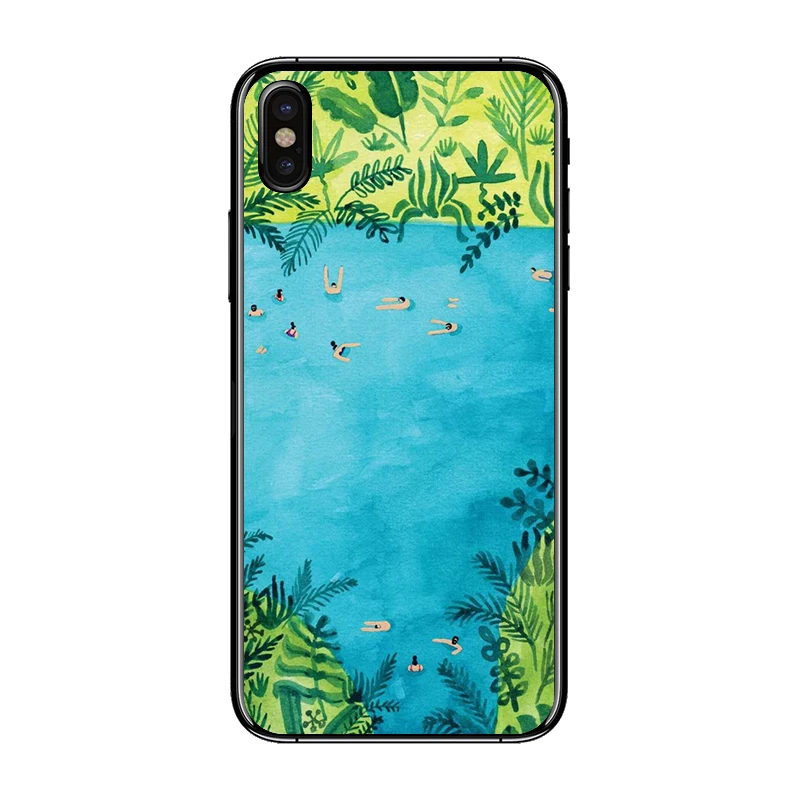 2018 Summer Cartoon Case For iPhone X Fashion ultra-thin soft Phone Cases iphone 7 6 6S 5 5S 8 Plus Back Cover Capa |