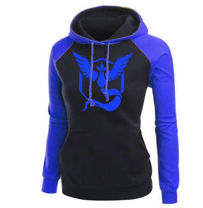 Тыкать mon Go Team Mystic/доблесть/инстинкт Для женщин мужчин с длинным рукавом