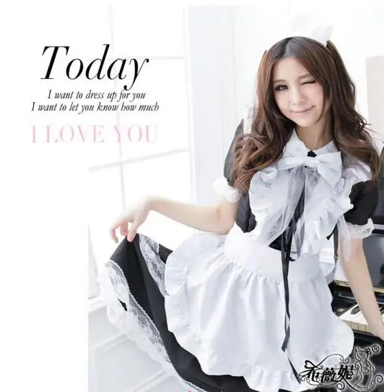 

Sweet Maid Costume Sweet Gothic Lolita Dress Anime Maid Uniform Sexy Halloween Costumes For Women