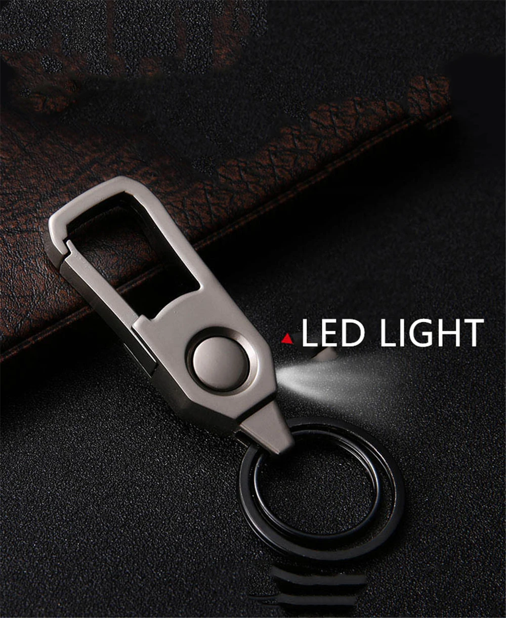 Bycobecy Male And Female Universal Key Holder LED With Light DIY Metal Case Men's Car Custom Creative Pendant Organizer | Багаж и