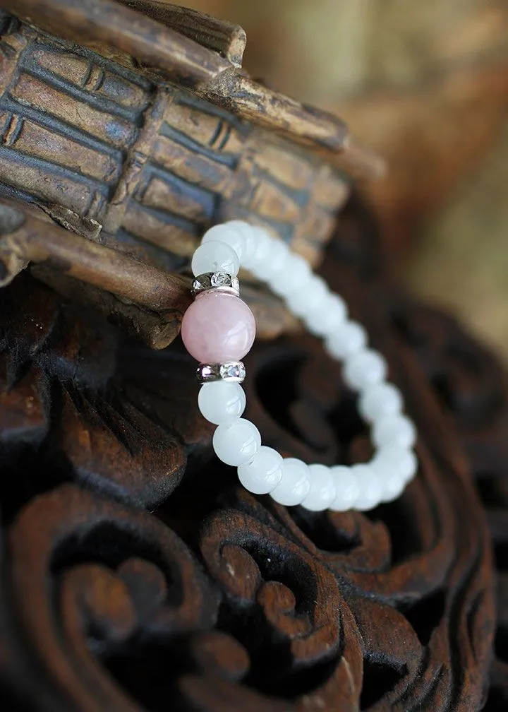 Лидер продаж браслеты и Стразы с натуральными розовыми кристаллами 7 мм бусины