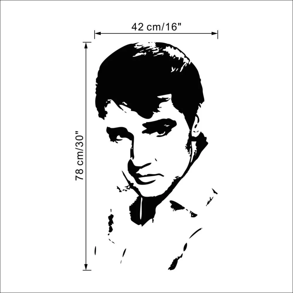 Настенная Наклейка ELVIS PRESLEY для детских комнат-Виниловая наклейка силуэт