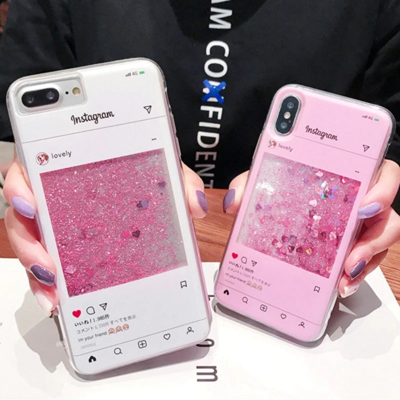 Pink Liquid Case For Huawei Honor 8 9 10 Lite V8 V9 Play V10 6C Pro Quicksand Silicone Cover |